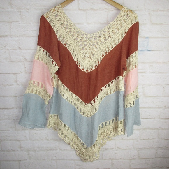 Women's size Small Crochet BOHO Top - Picture 2 of 6